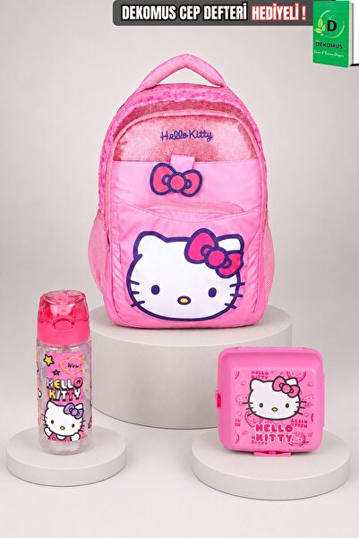Hello Kitty X Dekomus Licensed Glitter Bow Collection Large School Bag, Lunch...