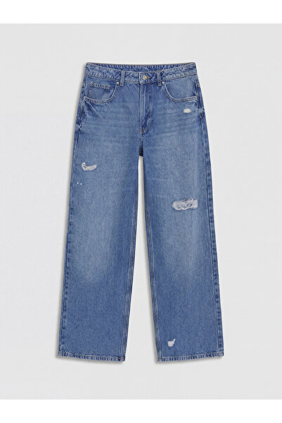 LC Waikiki Ripped Detailed Wideleg Women's Jeans