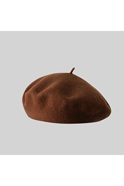 STARSTAR Classic autumn/winter beret, artistic retro style, versatile - brown