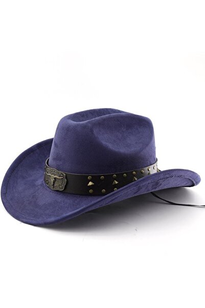 STARSTAR Unisex cowboy hat navy wide brim suede Western.