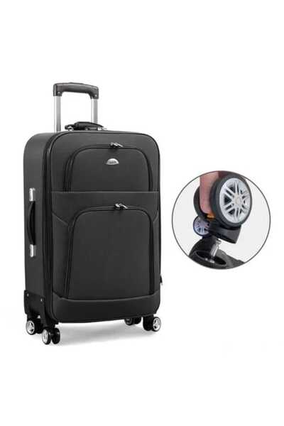 OEM Troler Easy Trip cu 4 roți duble, blocare la 360 de grade, gri, 75 cm