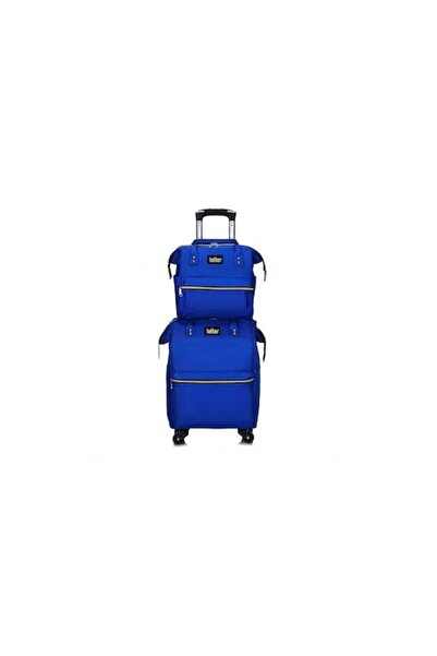 OEM Set troler și geantă Halber 2 în 1, albastru, 49x34x20cm și 29x29x16cm