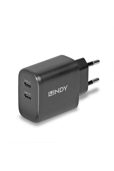 LİNDY Încărcător 2x USB Type-C GaN 65W