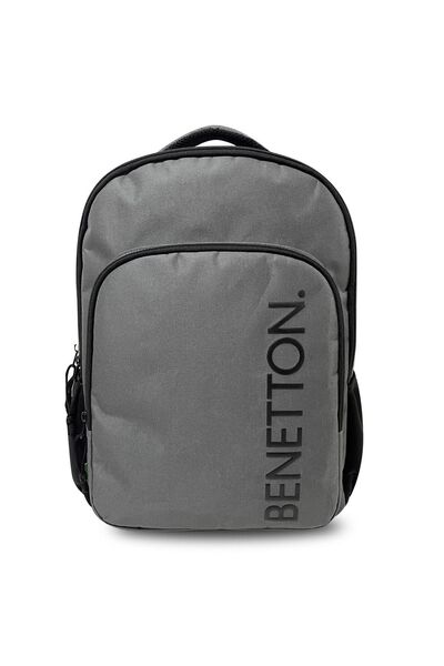 Zâna Casei Rucsac Negru Gri cu Logo Dublu 30x16x44cm