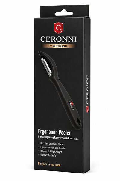 CERONNI Sebze Ve Meyve Soyacağı Siyah Premium Series