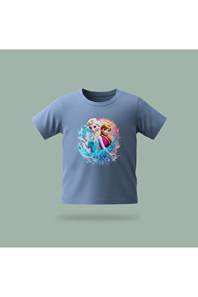 Erays Home Children's Elsa Frozen Crystal Water Magic Patterned Printed T-Shi...