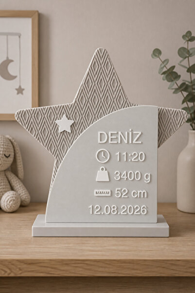Kişiye özel bebek doğum hatırası & plaketi, yeni doğan