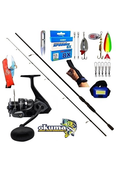 Okuma Wave Power 3000 270cm 20-40gr Double Black Turna Spin Olta Takımı Seti