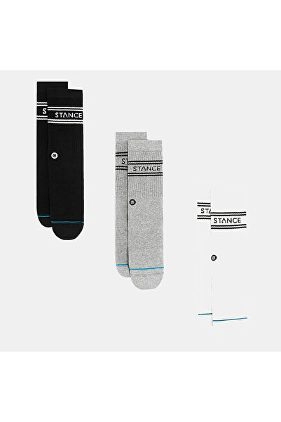Erkek Çorap 3'lü Set Basic 3 Pack Crew Multi
