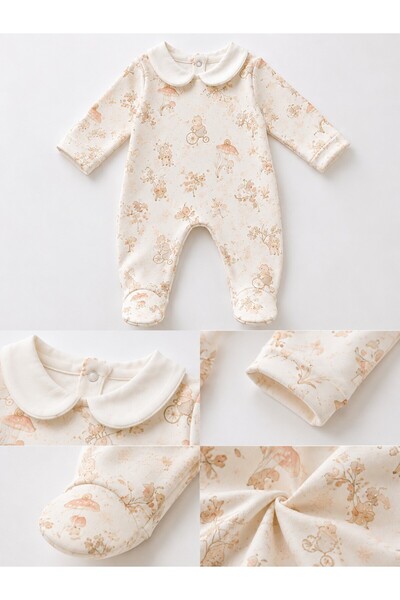 Arinpexa 8-Piece Cute Figure-Detail Newborn Girl Baby Hospital Release Set/8-Piece 100% Cotton Premium Girl Baby Zibin Set