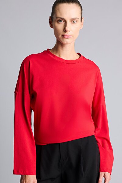 DeFacto Crew Neck Drop Shoulder Wide Long Sleeve Relax Fit Basic T-Shirt I272...