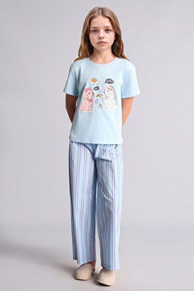 DeFacto Regular Fit 2-Piece Pajama Set for Girls H5511A826Sm