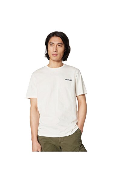 Timberland Μπλουζάκι με γραμμικό λογότυπο TB0A5QQT100-100 Λευκό