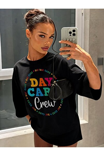 Generic Brand Colorful Day Care Crew Text Design,women's t-shirt,back to scho...