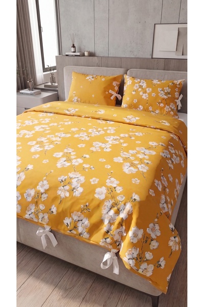 RH Rosehan 100% Cotton Double Floral Lace-Up Duvet Cover Set 220X200 cm – 2-P...