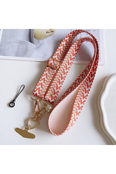 Choice4 Polyester / Nylon Orange Newly Designed Wide And Thick Mobile Phone L...