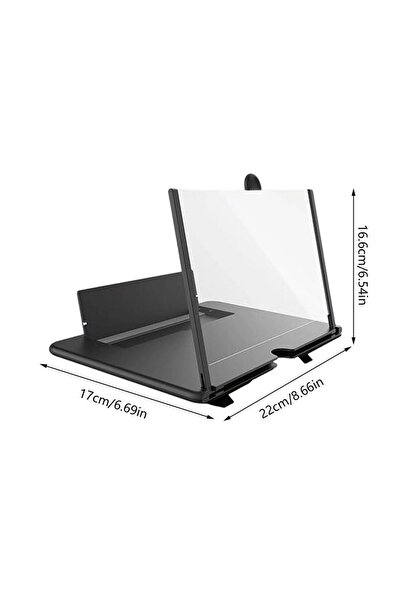 Choice1 Black Phone Magnifier 3D HD Desktop Projector Mobile Phone Screen Amp...
