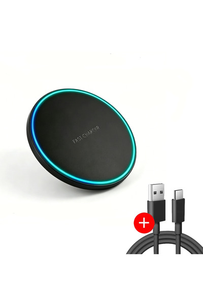 Choice3 Black with cable Wireless Charger Pad, Fast Induction Charging. Compa...
