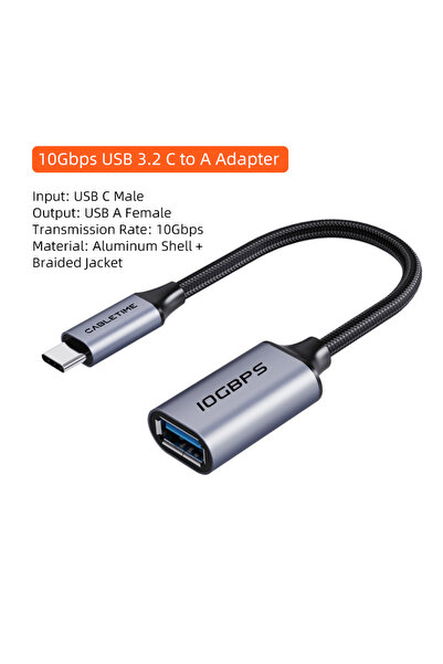 Choice USB3.2 10 Gbps 15cm CABLETIME OTG Type C Cable Adapter 10Gbps High-Spe...
