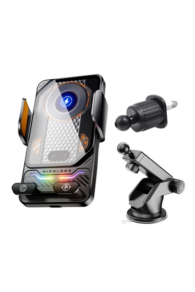 Choice5 F6 Sucker Edition 15W Universal Car Phone Wireless Charger Holder Tou...