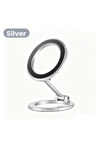 Choice Silver Double-Sided Magnetic Phone Holder Foldable Design 360° Adjusta...
