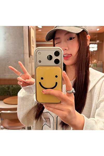 Choice26 iPhone17 Pro Max 1 Ins Minimalist Lines Smiling Face Electroplated D...