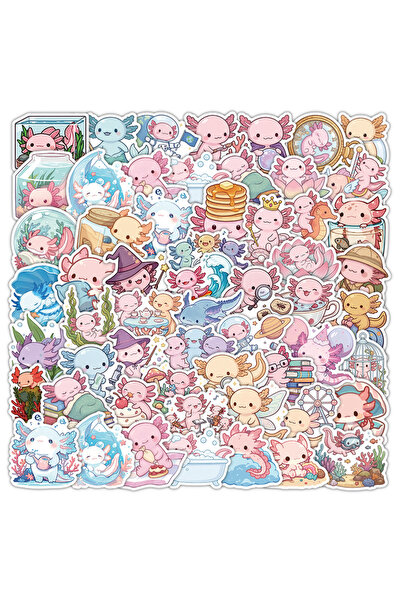 Choice 50Pcs 50PCS Kawaii Axolotl Stickers Animal Axolotl Decals For Laptop S...