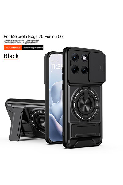 Choice23 Motorola Edge 50 Black Magnetic Car Holder Phone Case for Moto Edge ...