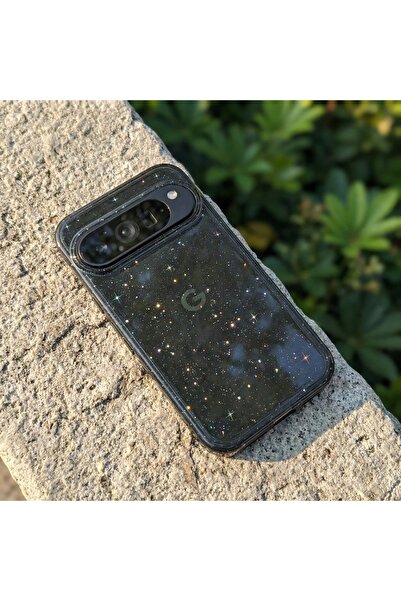 Choice6 Google Pixel 10a Black Shockproof Luxury Bling Glitter Transparent Ph...