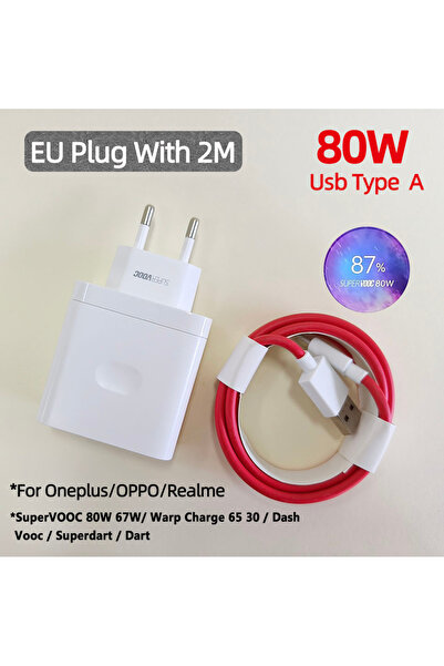Choice1 OnePlus 80W EU With 2m Original Charger 80W SuperVOOC Adapter Usb C C...
