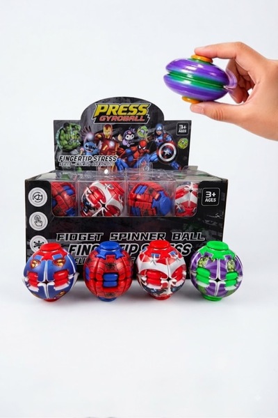 stars pearl 1Pc Gyroscopic Ball Fidget Spinner Superhero Design Stress Relief...