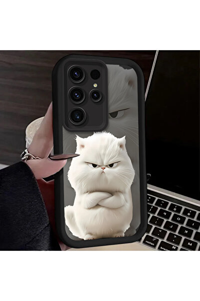 Choice51 S25 Plus 7 Cute Black White Cat Phone Case For S24 S25 S23 Ultra S22...