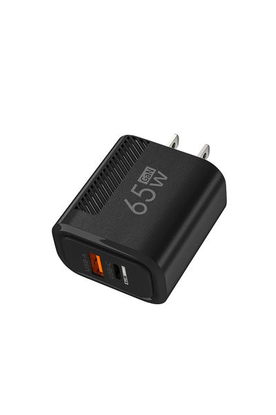 Choice US Black 65W GaN Fast Charging USB Type-C Charger US EU Plug USB PD Qu...