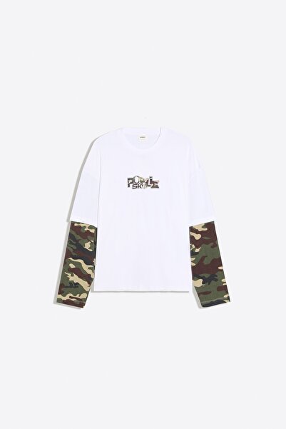 Bershka Çift kollu kamuflaj tişört