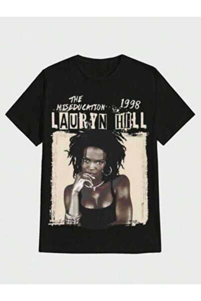 kai22 Vintage Hill's Singer 90 S Music Graphic T-Shirt Lauryn Hill Casual Dig...