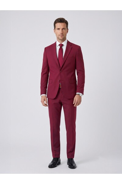 Plus Scorpion Men's Classic 2-Piece Suit 2 Buttons Slim Fit Stretch Fabric Do...