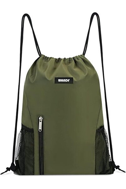 WANDF Drawstring Backpack String Bag Sackpack Cinch Water Resistant Nylon for...