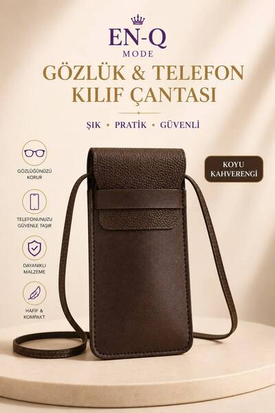 ENQ 2’si 1 Arada Gözlük & Telefon Kılıf Çantası