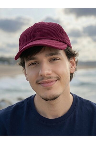 Mollycrush Men's Seasonal Corduroy Burgundy Hat |   Daily Adjustable Baseball...