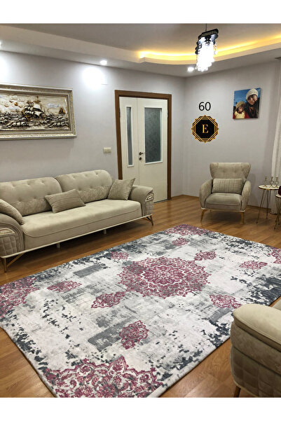 LİMAY Rug Cover - Elastic - Non-Spongy - Washable - Velvet Fabric - Living Ro...