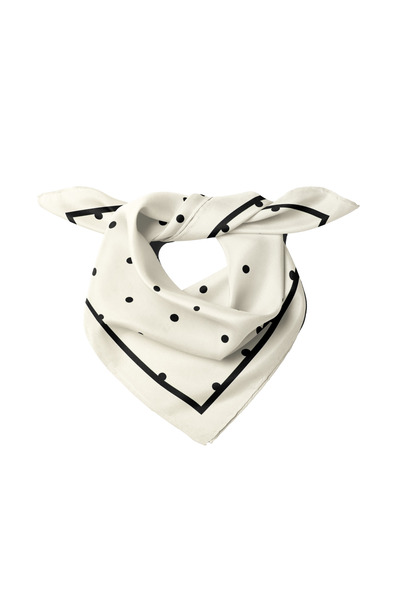 Sultan İpek Polka Dot Patterned Scarf / Bandana 50X50Cm