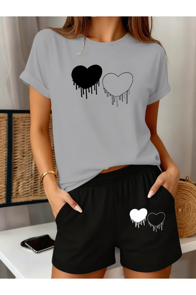 Joetsu Kalip printed oversize t-shirt shorts set