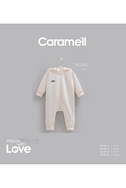 Caramell Barbosa 3 Threaded Embroidered Hooded Stylish Baby Girl Jumpsuit (1-...