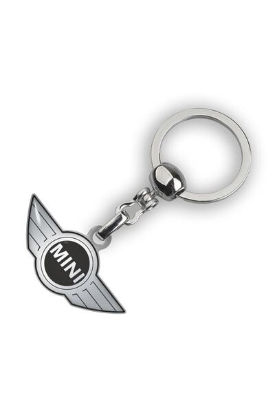 GARDENAUTO Mini Cooper Logo Metal Car Keychain - Chrome Plated