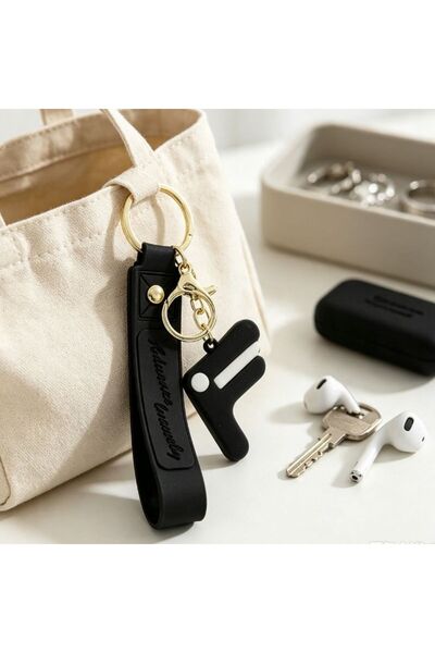 idei Silicone letter F pendant Keychain , engraved Belt , length 12 cm, decor...