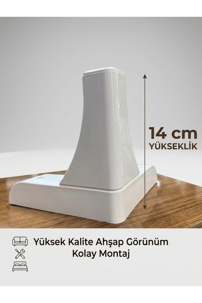 Genel Markalar ÜRGÜP Mobilya Ayağı 14 cm Beyaz 4 Adet