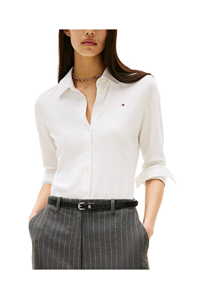 Tommy Hilfiger Γυναικείο 1985 Slim Πουκάμισο Λευκό WW0WW43528-YBL