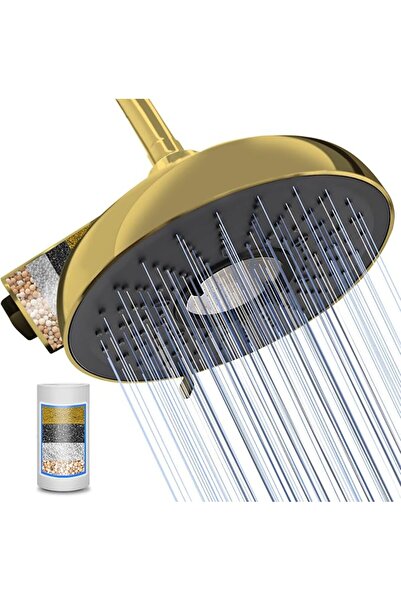GENERAL SANYCASA Shower Head with KDF-55 Filter for Hard Water, Fixed Overhea...