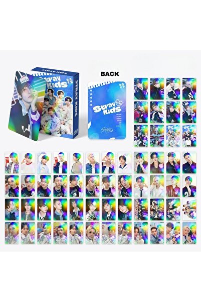 Kpop Dünyasi STRAY KIDS '' Stay '' Çift Yön Baskılı Hologramlı / Lomo Card Se...