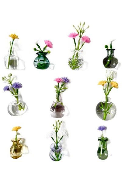 STARSTAR Mini vases 8pc magnetic fridge plant holders dried flowers.
